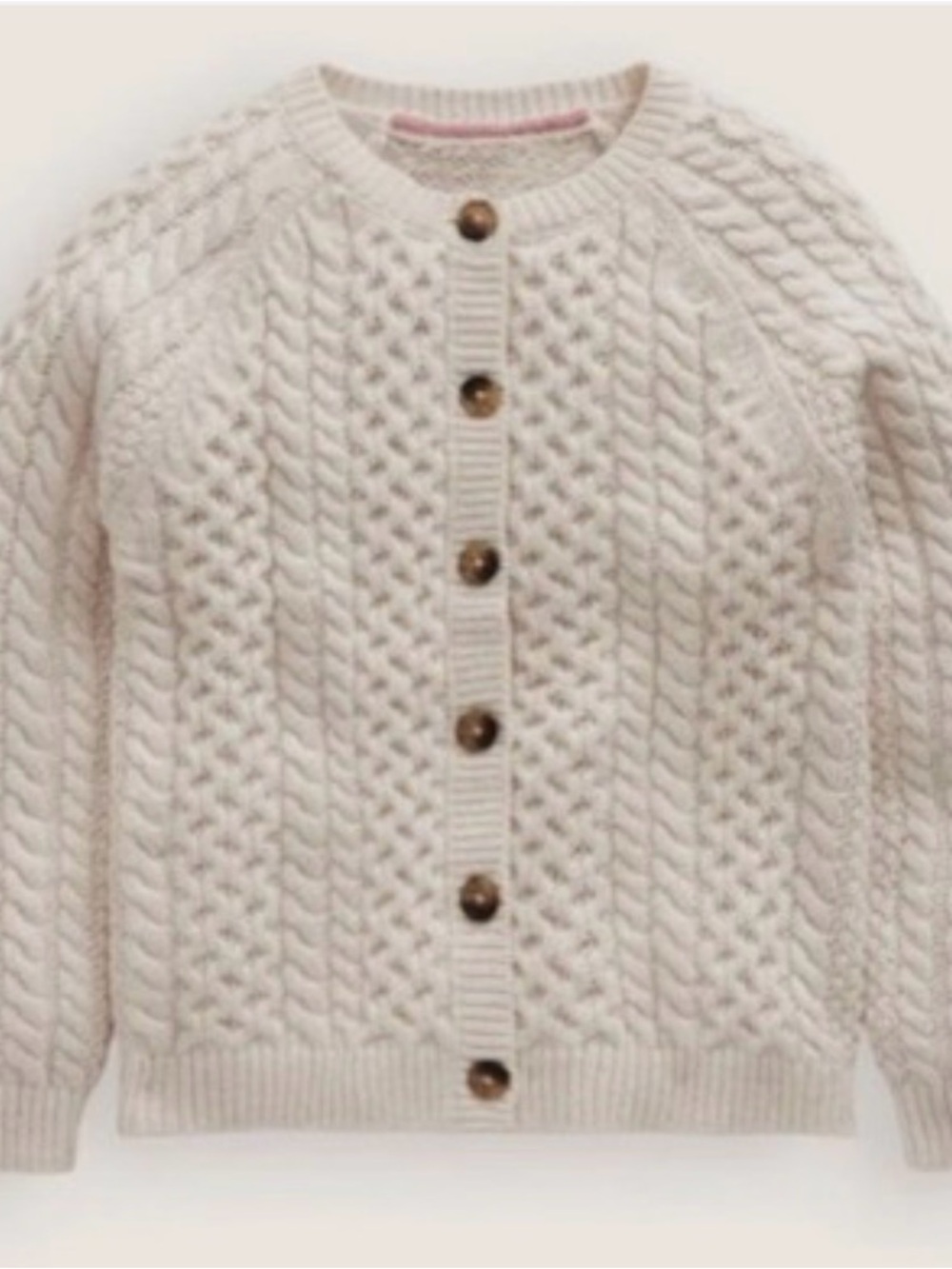 NWT Mini Boden  cable knit cardigan